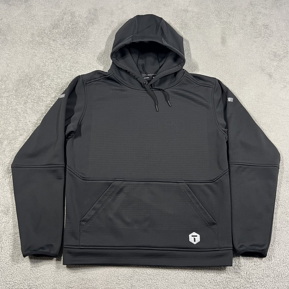 Truewerk M2 Grid Pullover Hoodie Mens Medium Black Technical Fleece Performance